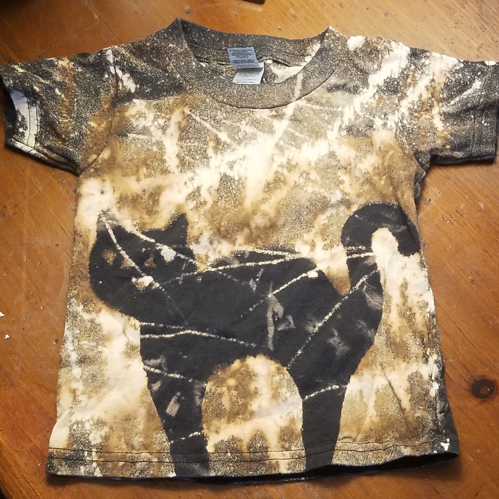 3T Black Cat Tie-Dye Custom T-Shirt Halloween